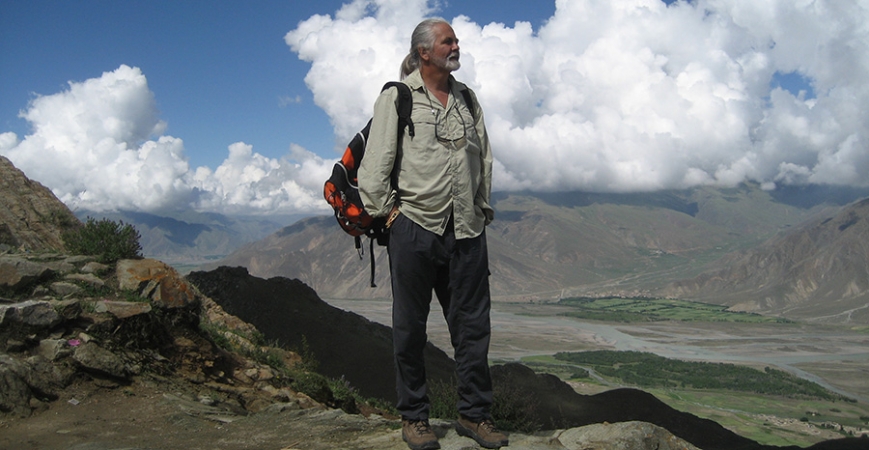 Mark Aldenderfer hiking