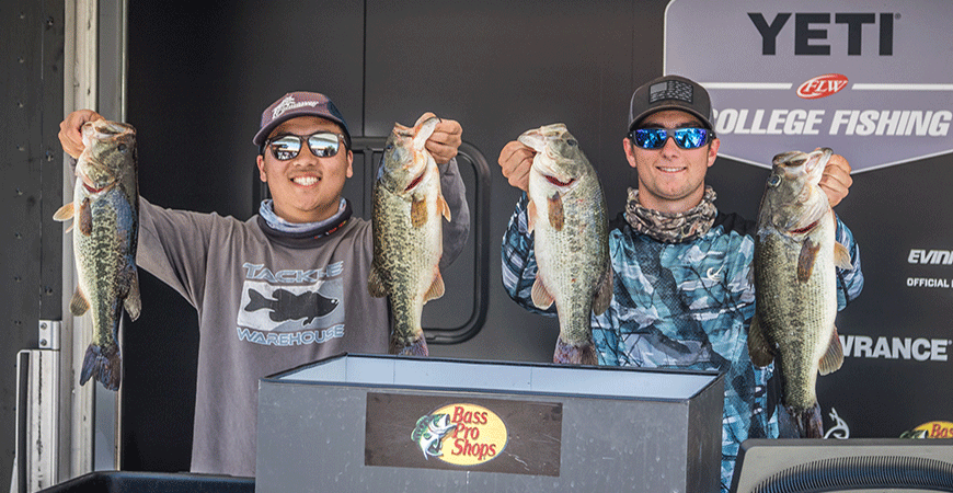 Tshu Xiong and Herbie LeBlanc hold winning bass