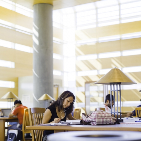 Students studying in the McFadden Room