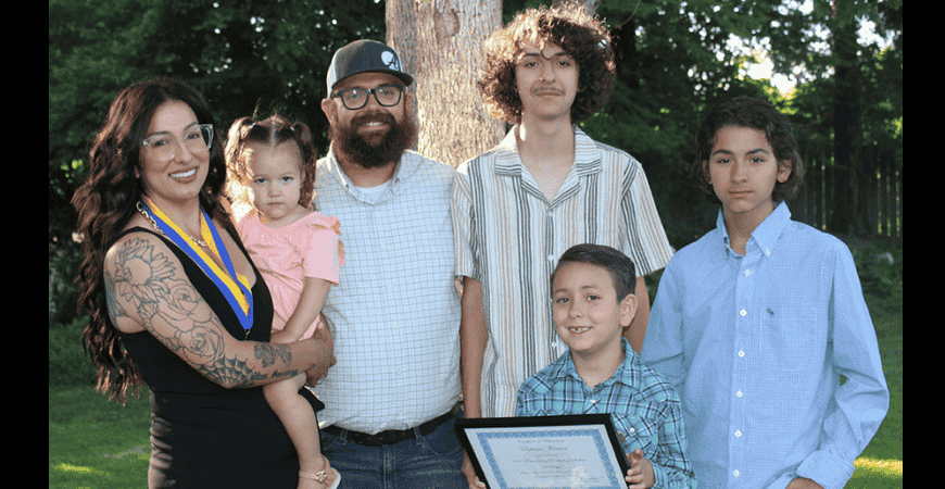 Honoree Patience Ferriera and her family.