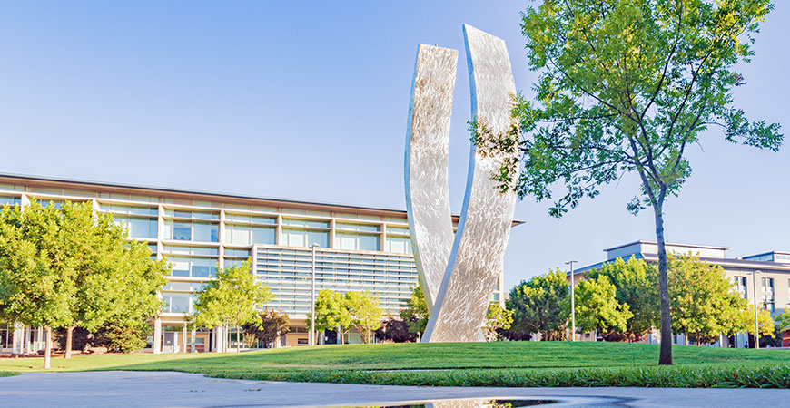 View of campus quad