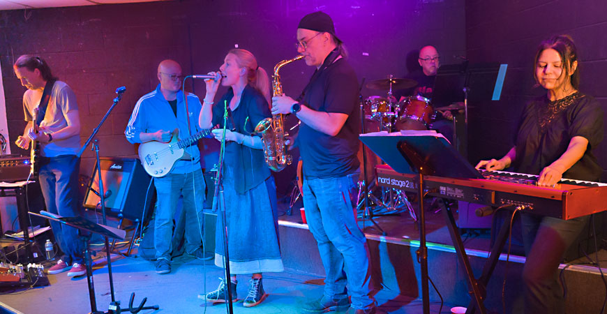 UC Merced faculty band G Street Revolution performing