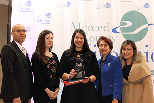 Dulcemaria Anaya was honored at the Latina Women of the Year luncheon earlier this month. Photo courtesy of the Merced County Hispanic Chamber of Commerce.