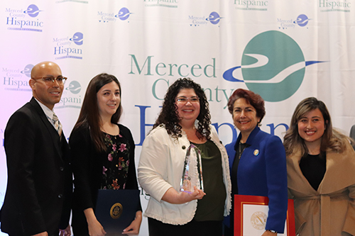 Karla Seijas was honored at the Latina Women of the Year luncheon earlier this month. Photo courtesy of the Merced County Hispanic Chamber of Commerce.