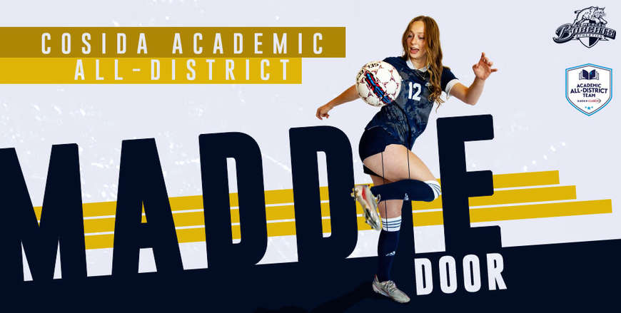 Maddie Door is pictured with a soccer ball.