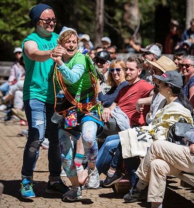 People gathered for Yosemite's Earth Day festival