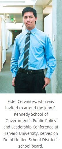 Fidel Cervantes, who was invited to attend the John F. Kennedy School of Government's Public Policy and Leadership Conference at Harvard