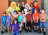 Cast of mini-opera “Ugh the Duck” with kids